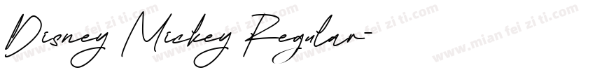 Disney Mickey Regular字体转换